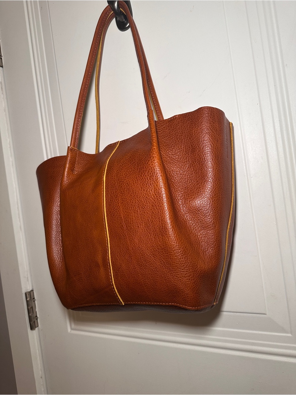 Portland Leather Large Devan Bucket Tote - Nutmeg - Picture 8 of 13